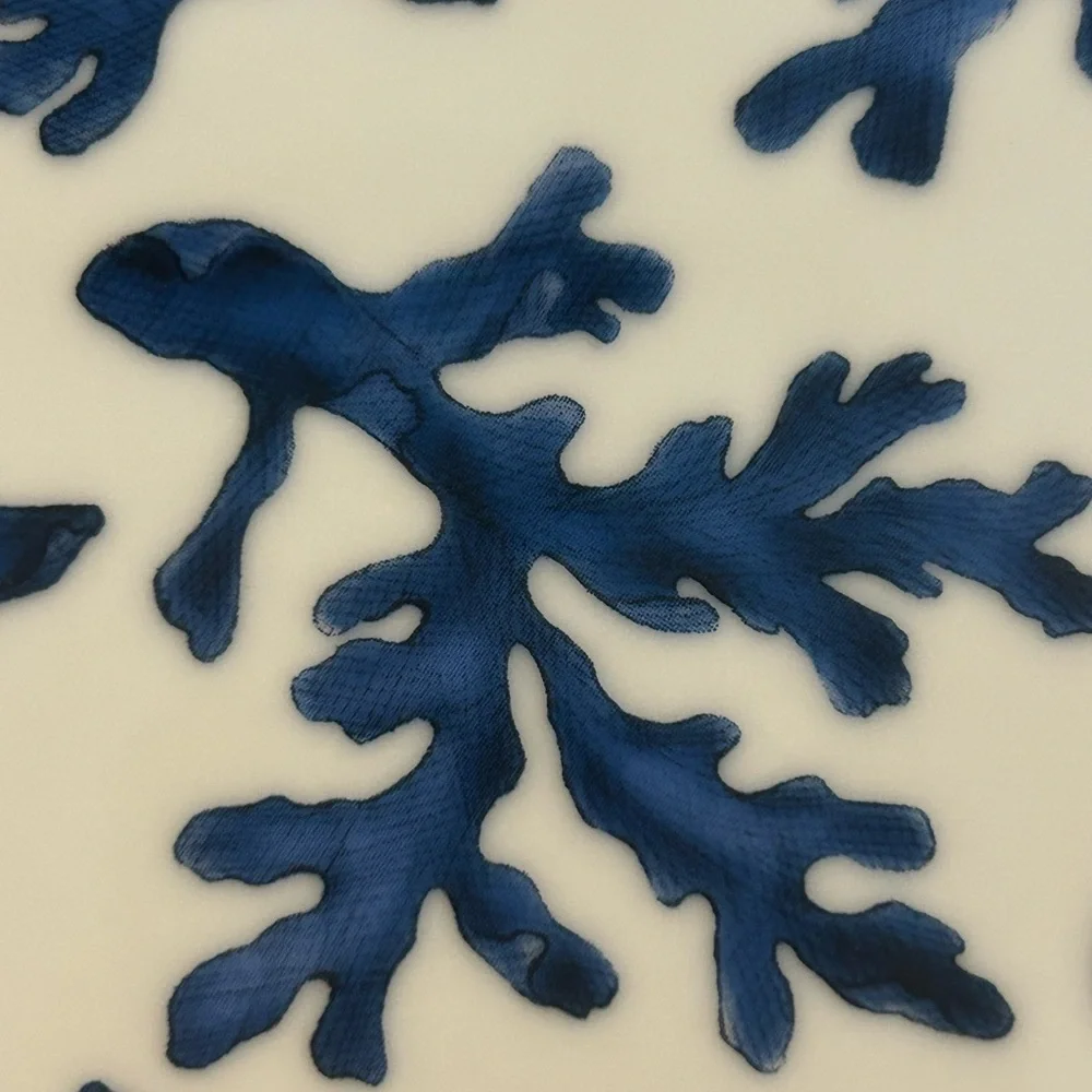 Z Gallerie Blue Coral 12” Ceramic Charger, Serving Plate. Retired EUC